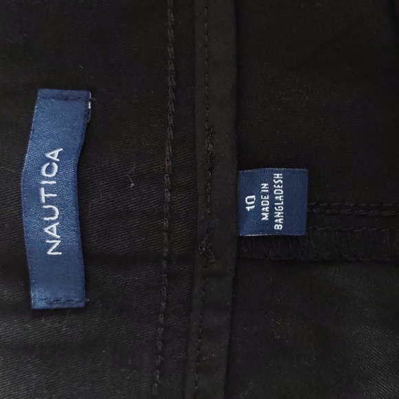 NWT Nautica Size 10 Mid Rise Twill Short 5" Inseam True Black - Picture 7 of 16